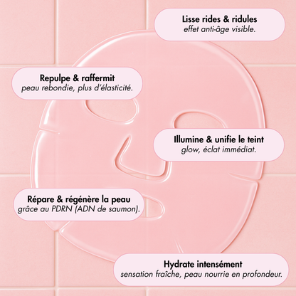 Masque gel au PDRN de saumon & collagène rose