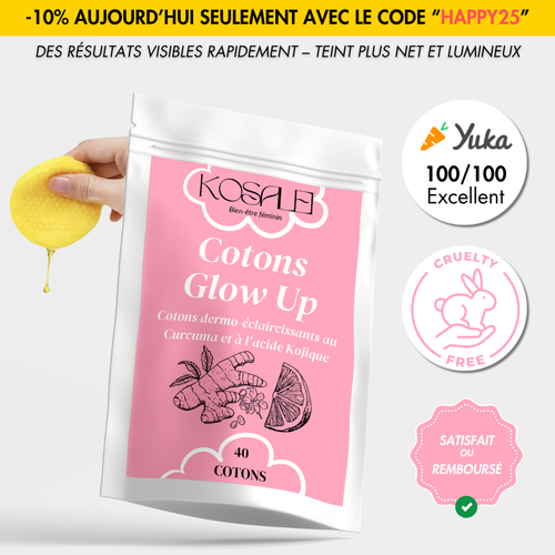 Cotons Glow Up – Anti-taches Curcuma & Acide Kojique