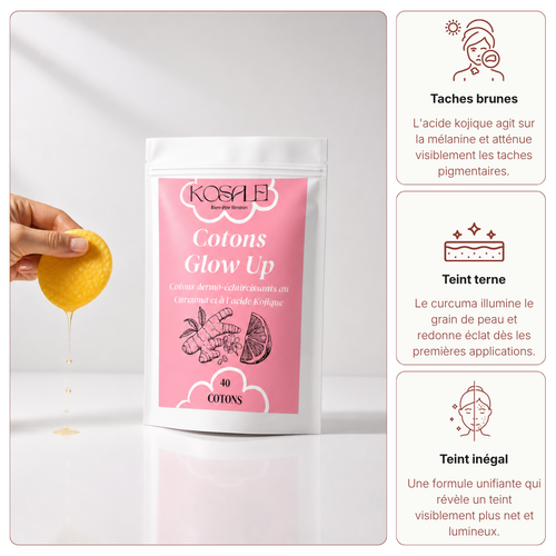 Cotons Glow Up – Anti-taches Curcuma & Acide Kojique